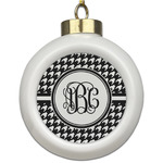 Houndstooth Ceramic Ball Ornament (Personalized)
