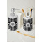 Houndstooth Ceramic Bathroom Accessories - LIFESTYLE (toothbrush holder & soap dispenser)
