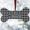 Houndstooth Ceramic Dog Ornament w/ Monograms