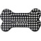 Houndstooth Ceramic Dog Ornament - Front & Back w/ Monogram