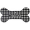 Houndstooth Ceramic Dog Ornament - Front w/ Monogram