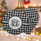 Houndstooth Ceramic Ornament w/ Monogram
