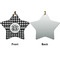Houndstooth Ceramic Flat Ornament - Star Front & Back (APPROVAL)