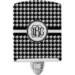 Houndstooth Ceramic Night Light (Personalized)