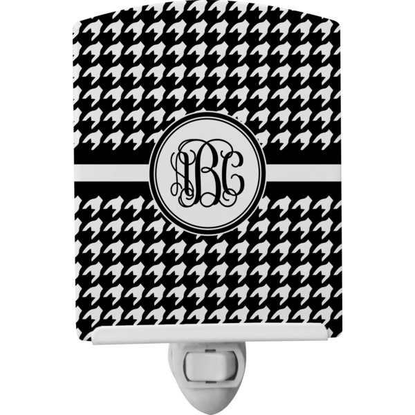 Custom Houndstooth Ceramic Night Light (Personalized)