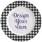 Houndstooth Ceramic Dinner Plates (Set of 4) (Personalized)