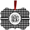 Houndstooth Christmas Ornament (Front View)