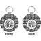 Houndstooth Circle Keychain (Front + Back)