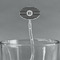 Houndstooth Clear Plastic 7" Stir Stick - Oval - Main