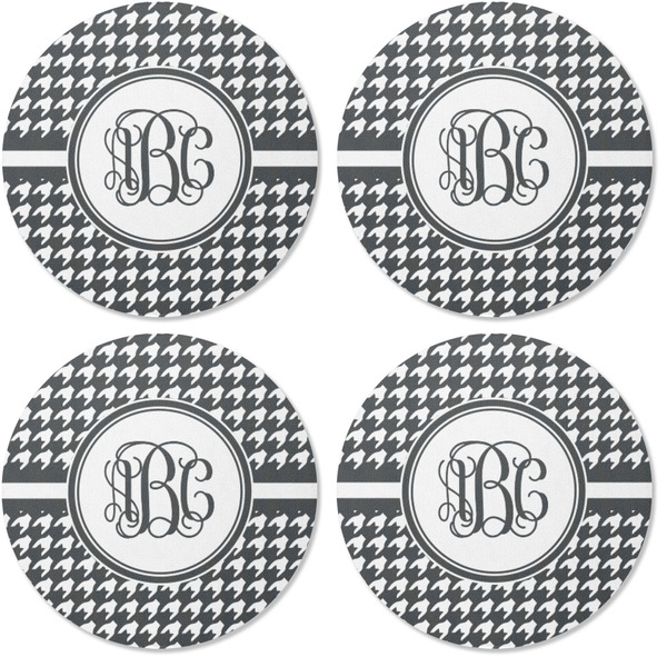 Houndstooth Coaster Round Rubber Back - Apvl