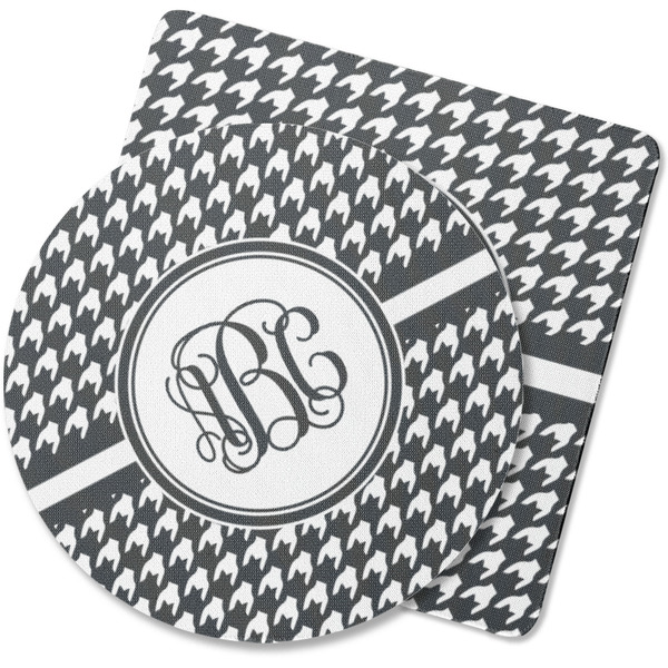 Custom Houndstooth Rubber Backed Coaster (Personalized)