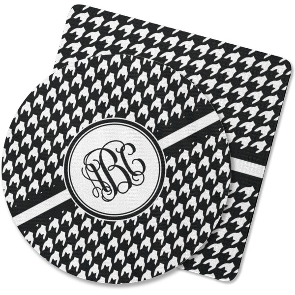 Custom Houndstooth Rubber Backed Coaster (Personalized)