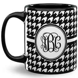 Houndstooth 11 Oz Coffee Mug - Black (Personalized)
