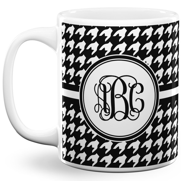 Custom Houndstooth 11 Oz Coffee Mug - White (Personalized)