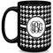 Houndstooth 15 Oz Coffee Mug - Black (Personalized)