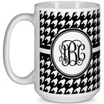 Houndstooth 15 Oz Coffee Mug - White (Personalized)