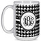 Houndstooth 15 Oz Coffee Mug - White (Personalized)