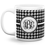 Houndstooth 20 Oz Coffee Mug - White (Personalized)
