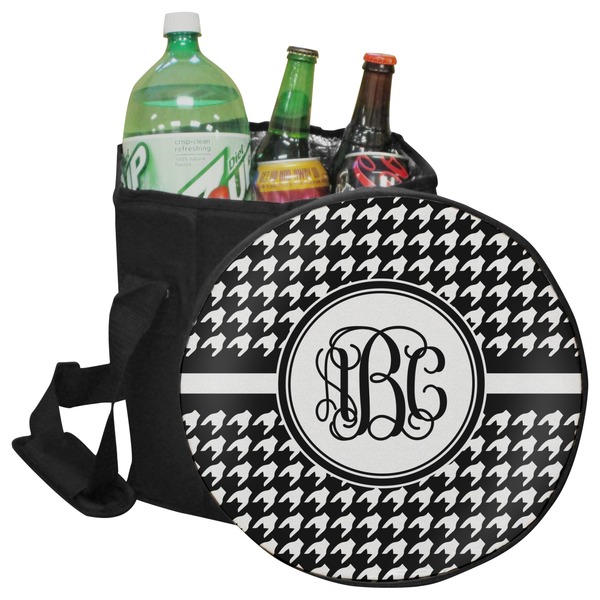 Custom Houndstooth Collapsible Cooler & Seat (Personalized)