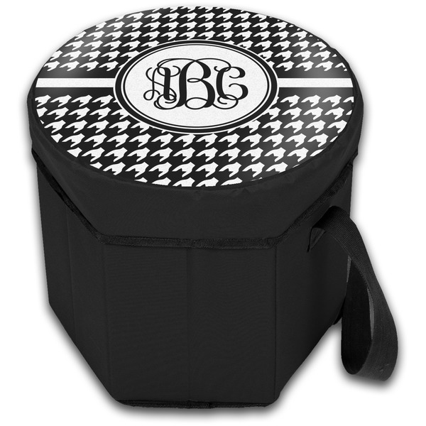 Houndstooth Collapsible Personalized Cooler & Seat (Closed)