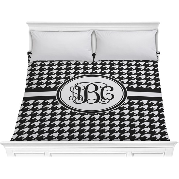 Custom Houndstooth Comforter - King (Personalized)