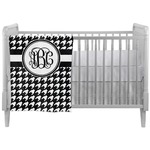 Houndstooth Crib Comforter / Quilt (Personalized)