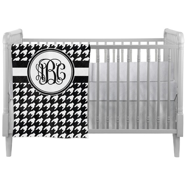 Custom Houndstooth Crib Comforter / Quilt (Personalized)