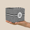 Houndstooth Cube Favor Gift Box - On Hand - Scale View