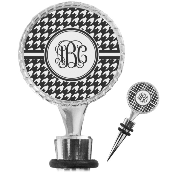 Custom Houndstooth Wine Bottle Stopper (Personalized)