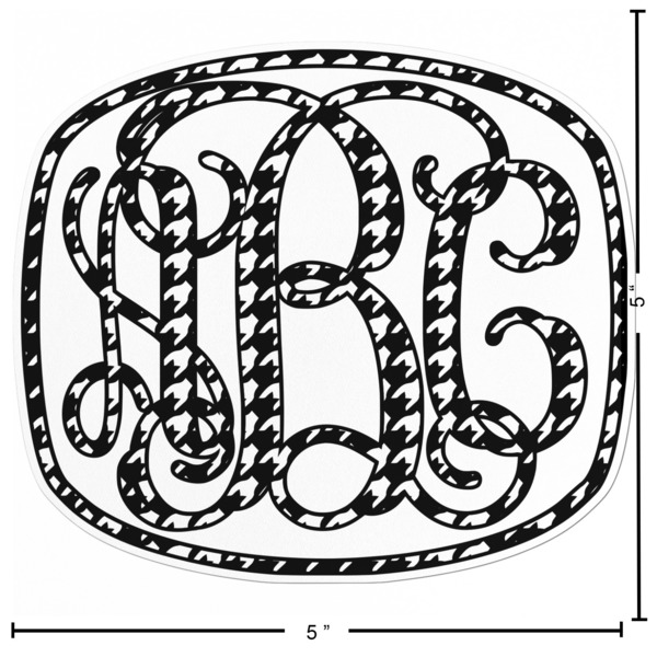 Houndstooth Custom Shape Iron On Patches - L - APPROVAL