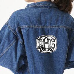 Houndstooth Twill Iron On Patch - Custom Shape - X-Large (Personalized)