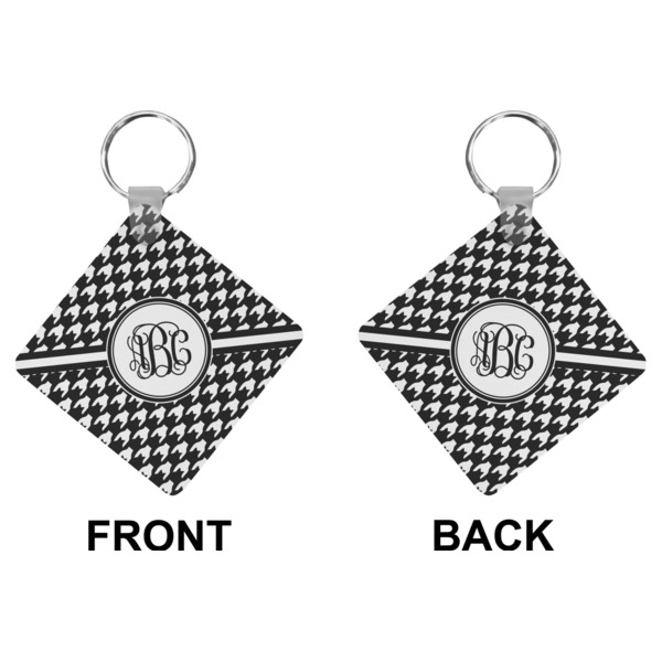 Houndstooth Diamond Keychain (Front + Back)