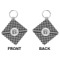 Houndstooth Diamond Keychain (Front + Back)