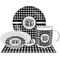 Houndstooth Dinner Set - 4 Pc (Personalized)