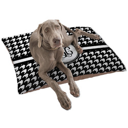 Houndstooth Dog Bed - Large w/ Monogram