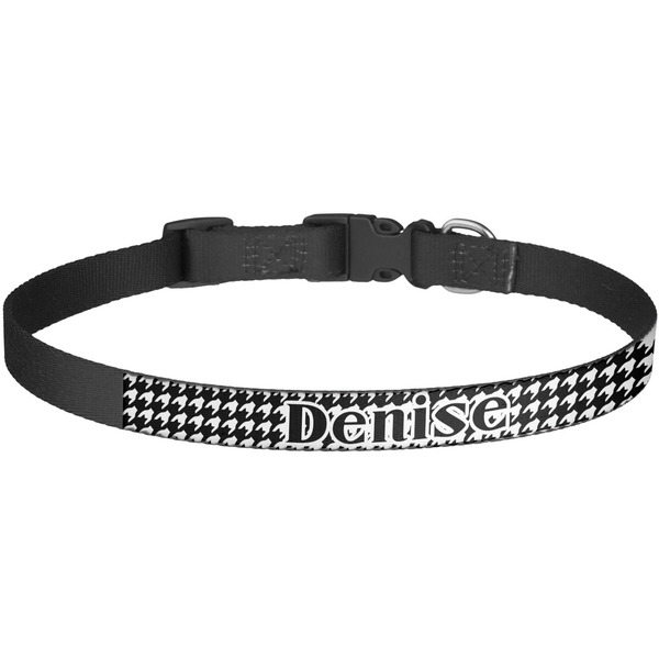 Custom Houndstooth Dog Collar - Large (Personalized)