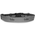 Houndstooth Deluxe Dog Collar - Small (8.5" to 12.5") (Personalized)
