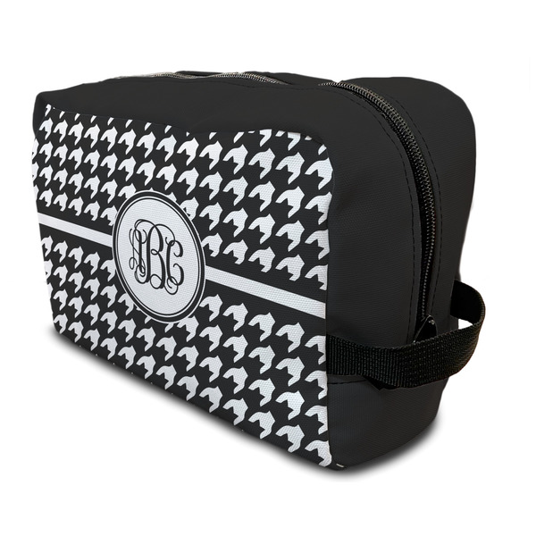 Custom Houndstooth Toiletry Bag / Dopp Kit (Personalized)