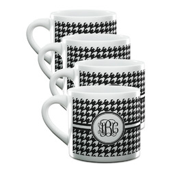 Houndstooth Double Shot Espresso Cups - Set of 4 (Personalized)