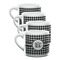 Houndstooth Double Shot Espresso Mugs - Set of 4 Front