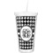 Houndstooth Double Wall Tumbler with Straw (Personalized)