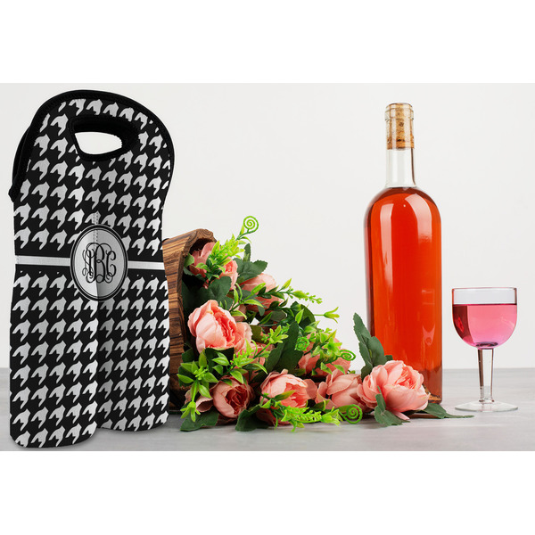 Houndstooth Double Wine Tote - LIFESTYLE (new)