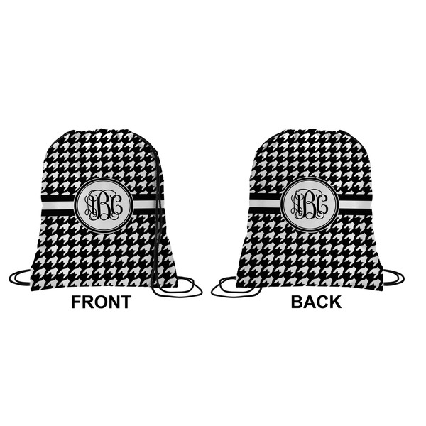 Houndstooth Drawstring Backpack Front & Back Small