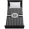 Houndstooth Duvet Cover - Twin - On Bed - No Prop