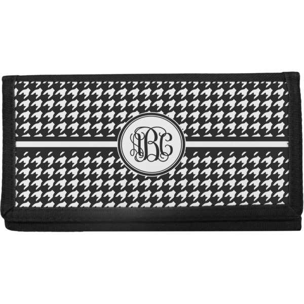 Custom Houndstooth Canvas Checkbook Cover (Personalized)