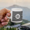 Houndstooth Espresso Cup - 3oz LIFESTYLE (new hand)