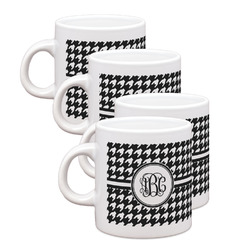 Houndstooth Single Shot Espresso Cups - Set of 4 (Personalized)