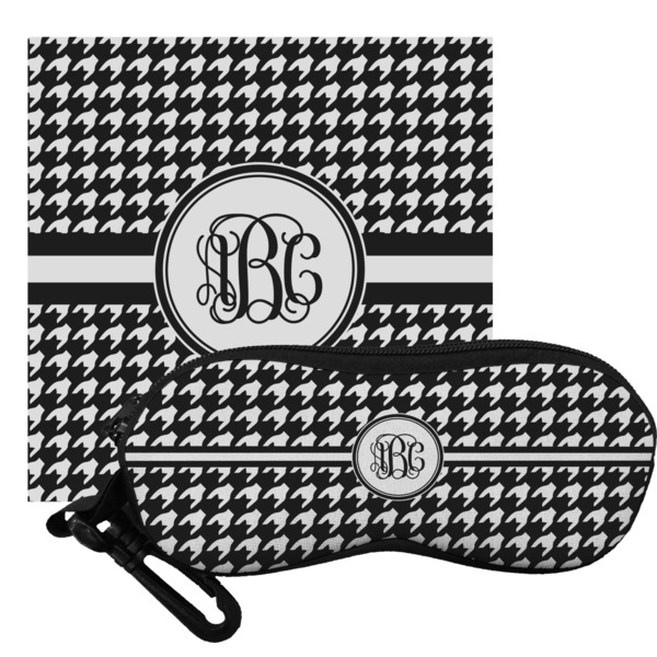 Custom Houndstooth Eyeglass Case & Cloth (Personalized)