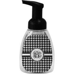 Houndstooth Foam Soap Bottle - Black (Personalized)