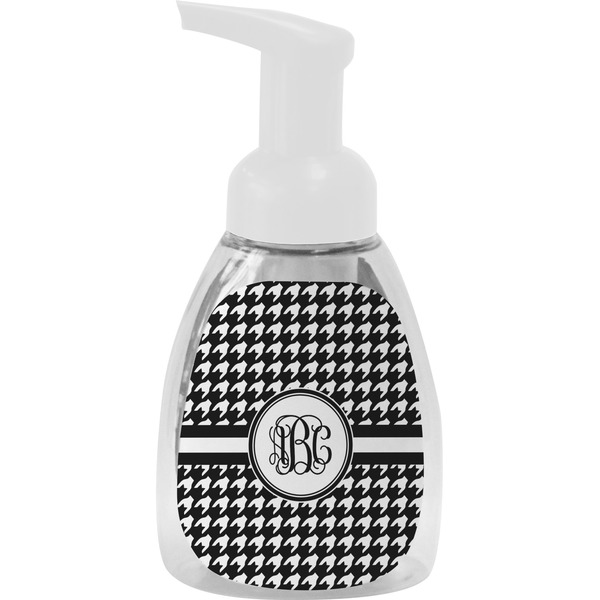 Custom Houndstooth Foam Soap Bottle - White (Personalized)
